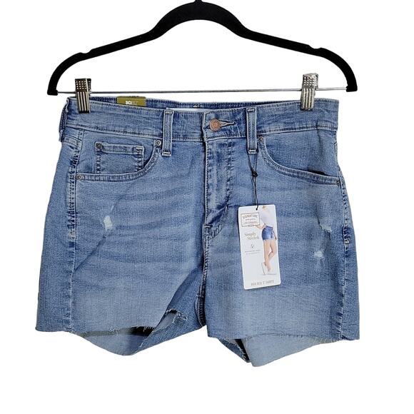 Levi's Strauss Signature Gold Hi Rise 3" Jean Shorts Women Size 6 NWT - Picture 1 of 12